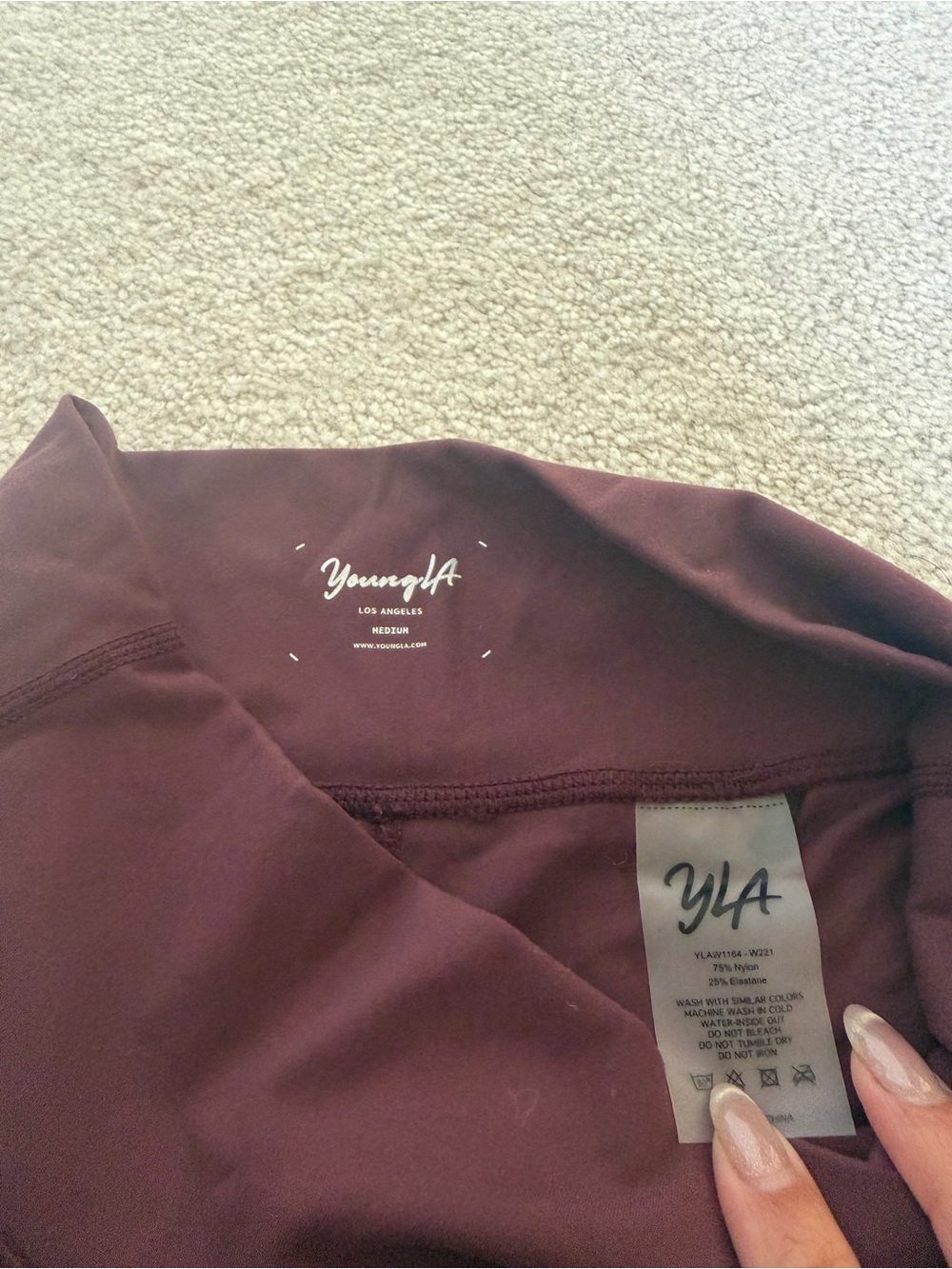 YoungLA Staple Leggings in Grape - Picture 5 of 5